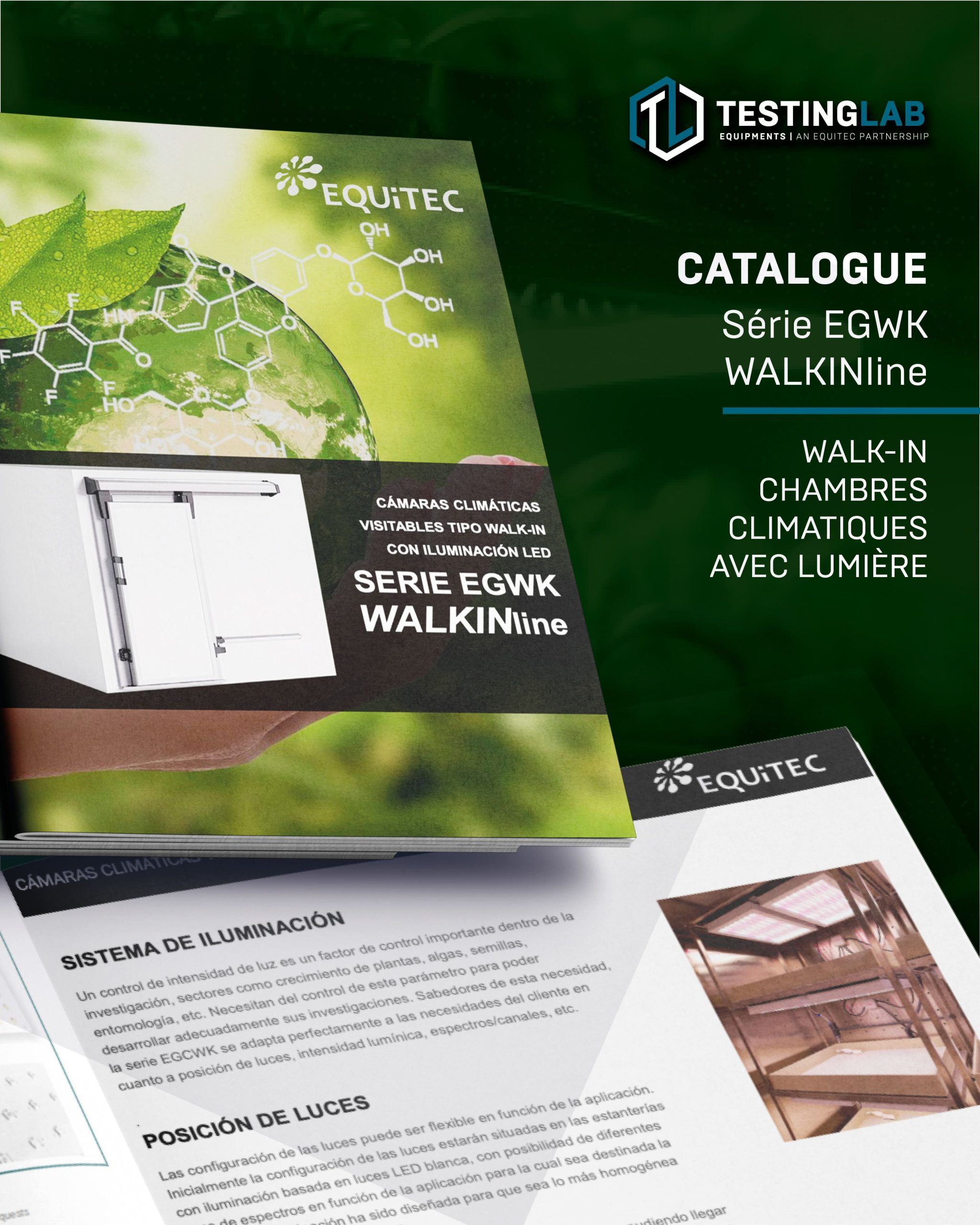 walk-in chambre climatique avec eclairage led