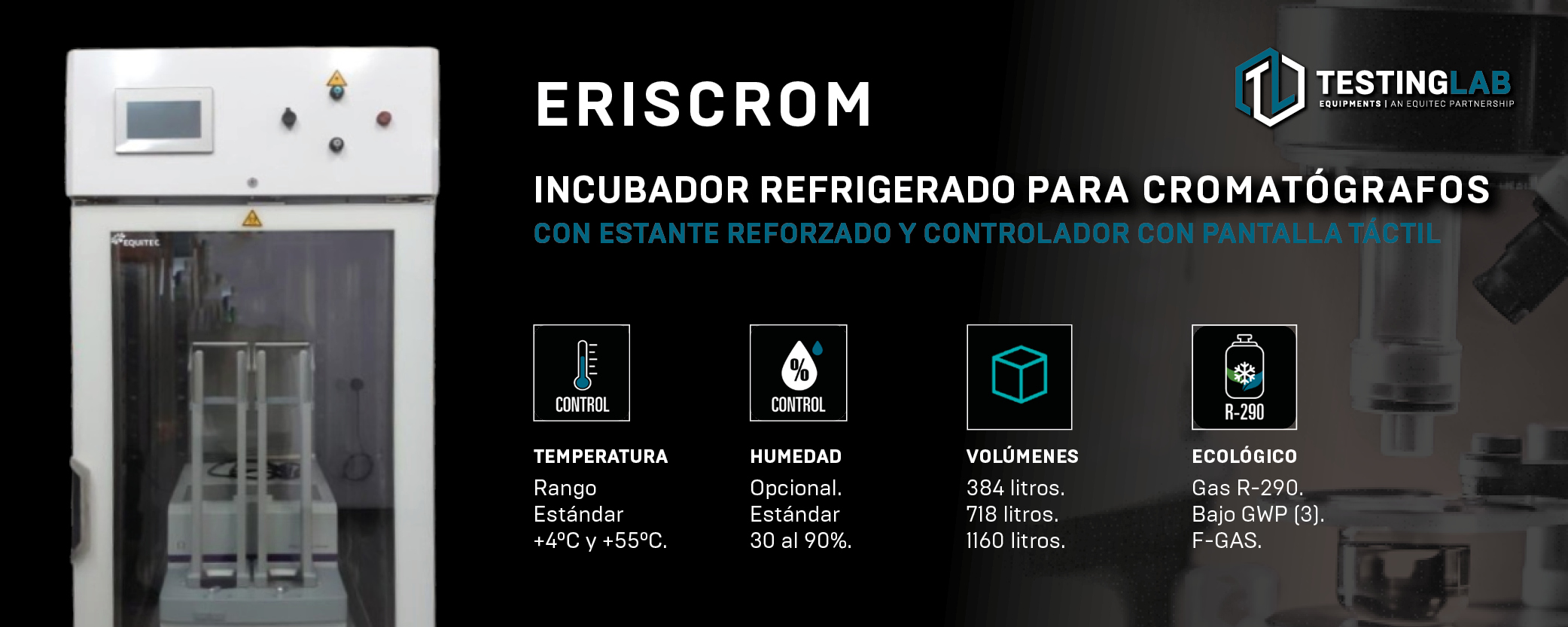 incubador para cromatógrafos en laboratorio