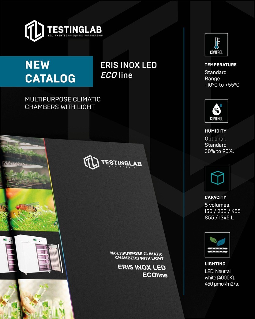 new ERIS INOX LED climatic chambers catalogue 2025: multi-purpose equipment with advanced temperature, humidity and LED light control for optimising plant research